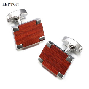 Square Rosewood Cuff links Men Shirt Cuff Cuff links