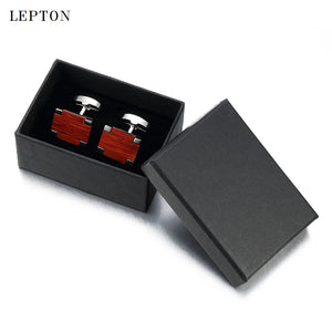 Square Rosewood Cuff links Men Shirt Cuff Cuff links