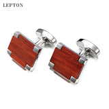 Square Rosewood Cuff links Men Shirt Cuff Cuff links