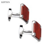 Square Rosewood Cuff links Men Shirt Cuff Cuff links