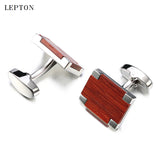 Square Rosewood Cuff links Men Shirt Cuff Cuff links
