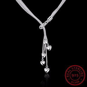925 Silver Tassel Pendant Star Maxi Necklace For Women