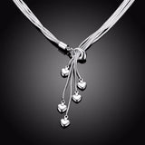 925 Silver Tassel Pendant Star Maxi Necklace For Women