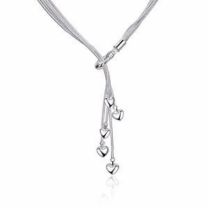 925 Silver Tassel Pendant Star Maxi Necklace For Women