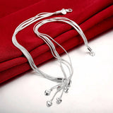 925 Silver Tassel Pendant Star Maxi Necklace For Women