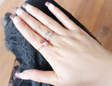 Wedding Leaves Vintage Ring for Women Adjustable