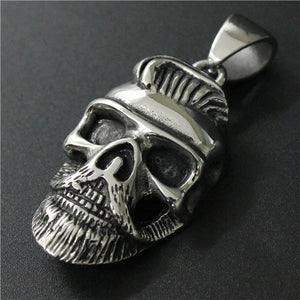 Mens Biker Skull Pendant Stainless Steel Gift