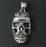 Mens Biker Skull Pendant Stainless Steel Gift