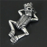 Mens Crown Skull Pendant Stainless Steel Lastest Mens Gift