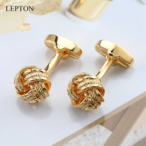 Metal Knot Cufflinks for Mens Lepton Novelty Knots Cuff links