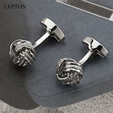 Metal Knot Cufflinks for Mens Lepton Novelty Knots Cuff links