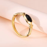 Metal with Resin Retro Bracelet for Women Geometric Gold-plated