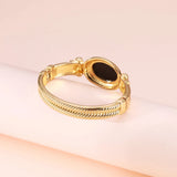 Metal with Resin Retro Bracelet for Women Geometric Gold-plated
