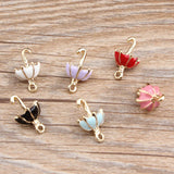 Oil Drop Beach Umbrella DIY Charms 50PCS Alloy Enamel Jewelry Pendant