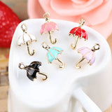 Oil Drop Beach Umbrella DIY Charms 50PCS Alloy Enamel Jewelry Pendant