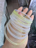 Yellow Gradient A Handring Bracelet Small Round Bar Jade Ice Seed Bangles