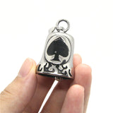 Poker Bell Pendant Stainless Steel Necklace