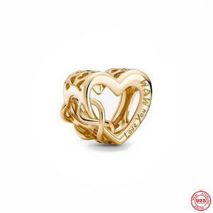 925 Silver Proposal Ring Charm Bead for Bracelet Pendant