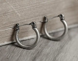 925 Sterling Silver Circle Hoop Earrings Small Round Jewelry Gift