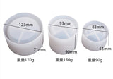 Round Concrete Planter Silicone Mold Candle Mould DIY Flower Pot 12cm 9cm