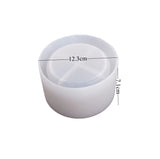 Round Concrete Planter Silicone Mold Candle Mould DIY Flower Pot 12cm 9cm