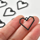 Heart Shape DIY Jewelry Earring Pendant Accessories 60pcs