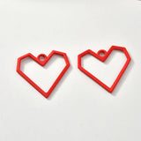 Heart Shape DIY Jewelry Earring Pendant Accessories 60pcs