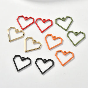 Heart Shape DIY Jewelry Earring Pendant Accessories 60pcs