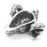 Sheep Head Mens Pendant 316L Stainless Steel Punk Star Pendant