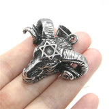 Sheep Head Mens Pendant 316L Stainless Steel Punk Star Pendant