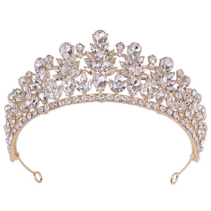 Silver Crystal Crowns Bride tiara Wedding Crown Headpiece