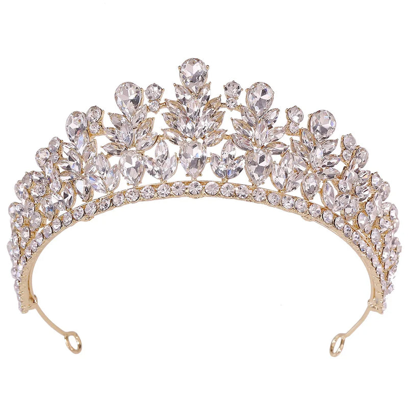 Silver Crystal Crowns Bride tiara Wedding Crown Headpiece