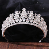 Silver Crystal Crowns Bride tiara Wedding Crown Headpiece