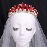 Silver Crystal Crowns Bride tiara Wedding Crown Headpiece