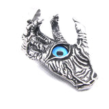 Skull Hand Mens Pendant Stainless Steel Eyeball Pendant