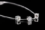 Square Box Cube Pendant Necklace For Women 925 Sterling Silver Jewelry