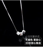 Square Box Cube Pendant Necklace For Women 925 Sterling Silver Jewelry