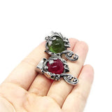 Stone Skull Pendant Stainless Steel Man Necklace