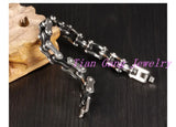 Stainless Steel Men Bracelet 8.85' Bicycle Chain Bangle