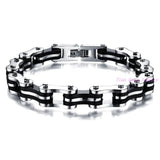 Stainless Steel Men Bracelet 8.85' Bicycle Chain Bangle