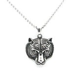 Tiger Pendant Stainless Steel Man Necklace