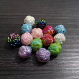 200pcs Top Plated UV&AB Flower Beads For Jewelry DIY