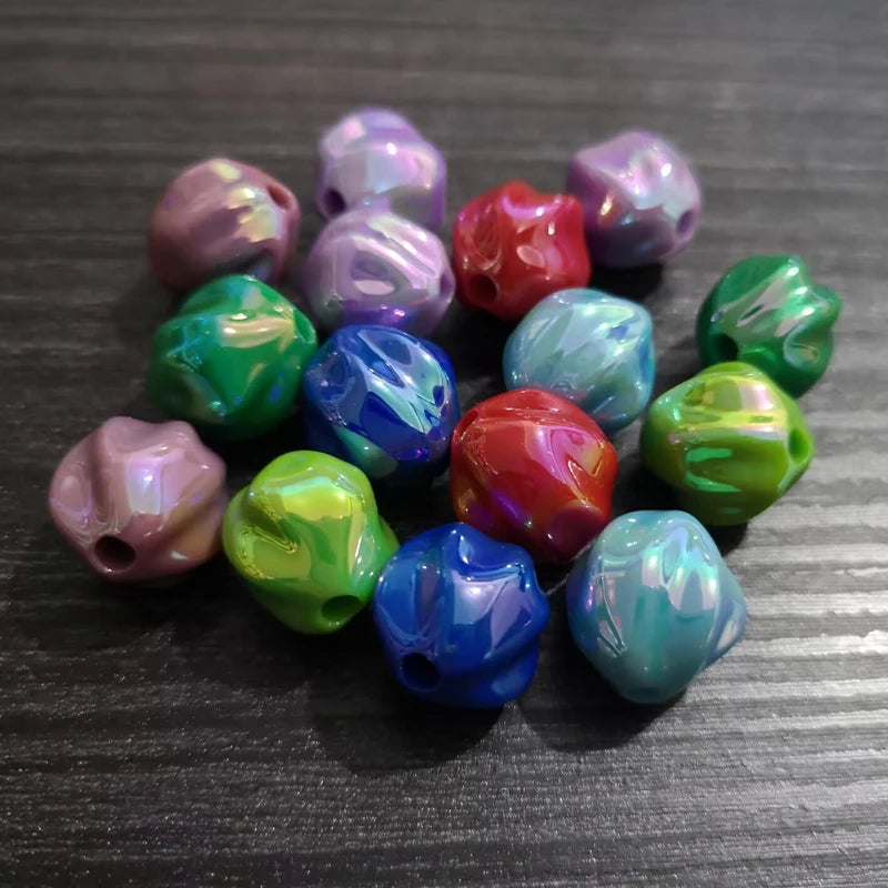 200pcs Top Plated UV&AB Irregular Beads For Jewelry DIY