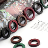 Colorful Cartoon Geometric Wood Bead Diy Jewelry Pendant