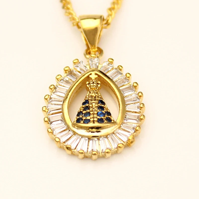 Catholicism Praying Pendant Necklace for Women