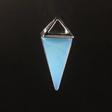 Unisex Quartz Triangle Crystal Pendant Healing Faceted Stone