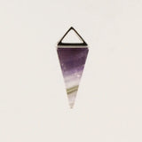 Unisex Quartz Triangle Crystal Pendant Healing Faceted Stone
