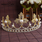 Wedding Crystal Faux Pearl Tiara Crowns Princess Queen Pageant Rhinestone Veil