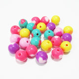 12mm/16mm Acrylic Solid Beads & Heart Beads for Chunky Jewelry