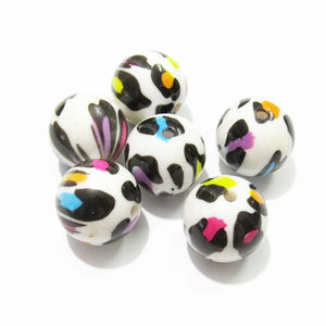20mm Acrylic Leopard Beads 100pcs/bag for Necklace/Jewelry